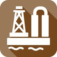 Oil Platform Icon Design vector