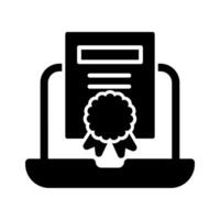Online Certificate Icon Design vector