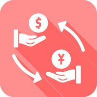 Dollar to Yen Icon Design vector