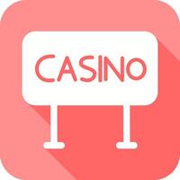 casino firmar icono vector