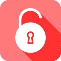 Open Lock I Icon Design vector