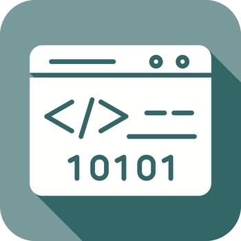 binario sitio web icono vector