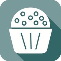 icono de muffin de chocolate vector