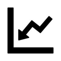 Graph Down Icon vector