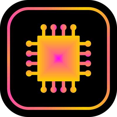 Bitcoin Chip Icon Design