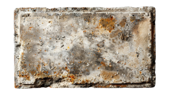 Aged stone block with rich patina, perfect for architecture projects and textured design elements png