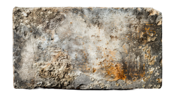 Aged stone block with rich patina, perfect for architecture projects and textured design elements png