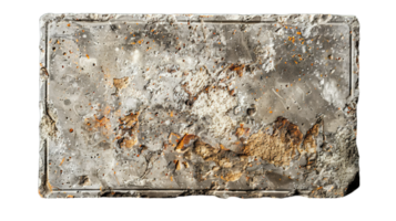 Aged stone block with rich patina, perfect for architecture projects and textured design elements png