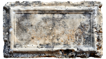 Aged stone block with rich patina, perfect for architecture projects and textured design elements png