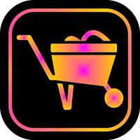 Wheelbarrow Icon Design vector