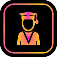 Student Holding Degree Icon Design vector