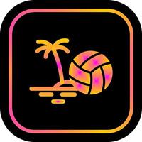 diseño de icono de voleibol de playa vector