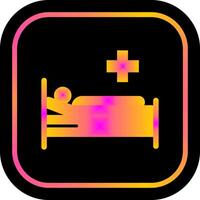 paciente cama icono diseño vector