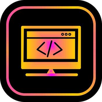 HTML Coding Icon Design vector