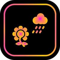 Flower with rain Icon Design vector