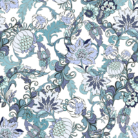 fantasia flores dentro retrô, vintage, jacobean bordado estilo png