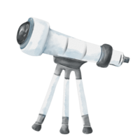 watercolor telescope painting clip art png