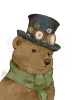 dibujo de oso de peluche de juguete vintage png