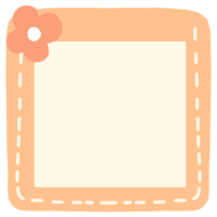 a square frame with a flower on it png