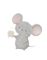 Drawing of a mouse with a tooth and a toothbrush, tooth fairy png