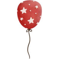 Balloon Independence Day watercolor clip art png