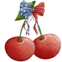 Cherry Independence Day watercolor png