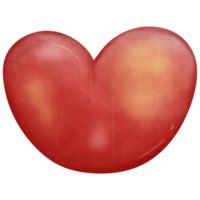 cuore acquerello così carino png