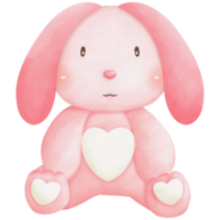 lapin aquarelle donc mignonne png