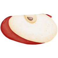 äpple vattenfärg element png