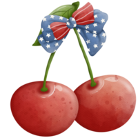 Cherry Independence Day watercolor png