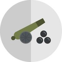 Cannon Flat Scale Icon vector