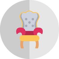 Throne Flat Scale Icon vector