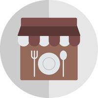 restaurante plano escala icono vector