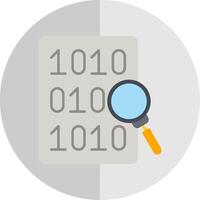 Code Search Flat Scale Icon vector