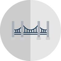 puente plano escala icono vector