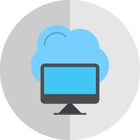 Cloud Computing Flat Scale Icon vector