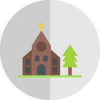 Iglesia plano escala icono vector