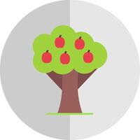 Fruta árbol plano escala icono vector