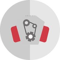 Engine Flat Scale Icon vector