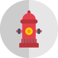 Fire Hydrant Flat Scale Icon vector