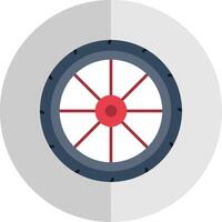 Wheel Flat Scale Icon vector