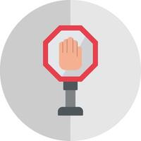 Stop Sign Flat Scale Icon vector