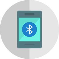 Bluetooth Flat Scale Icon vector