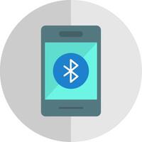 Bluetooth Flat Scale Icon vector