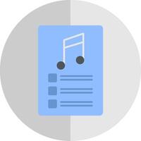 PlayList Flat Scale Icon vector
