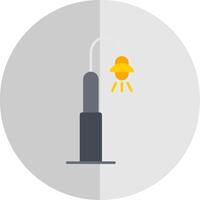 Street Light Flat Scale Icon vector