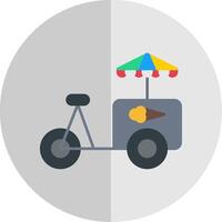 Ice Cream Cart Flat Scale Icon vector