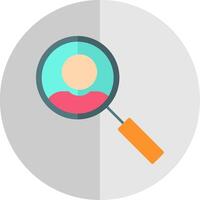 Search User Flat Scale Icon vector