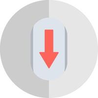 Scroll Down Flat Scale Icon vector