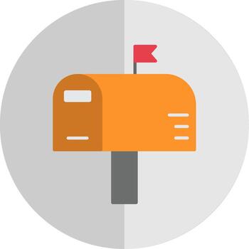 Mailbox Flat Scale Icon vector